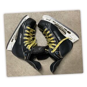 Nike Bauer ONE05 Supreme Lightspeed PRO Hockey Skates 4R Yellow Laces